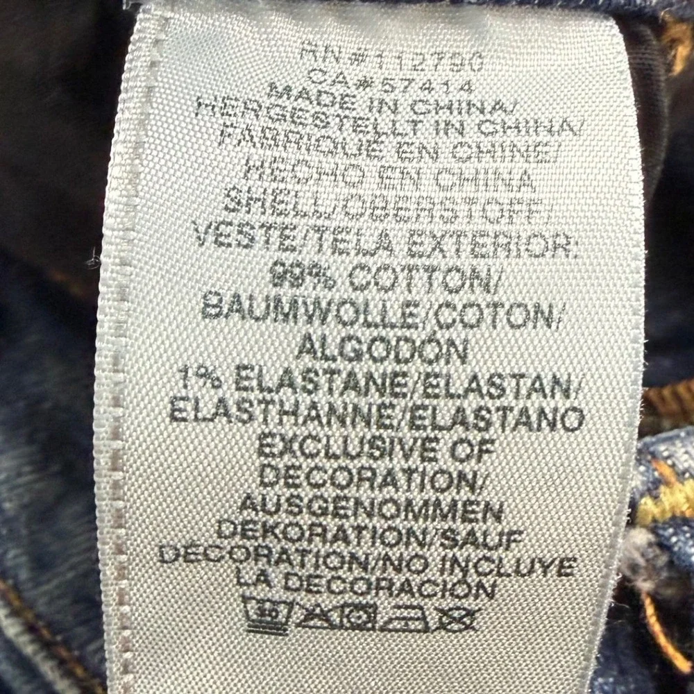 True Religion Jeans Mens 32X33 Blue Geno Relaxed Slim Stretch World Tour Dark